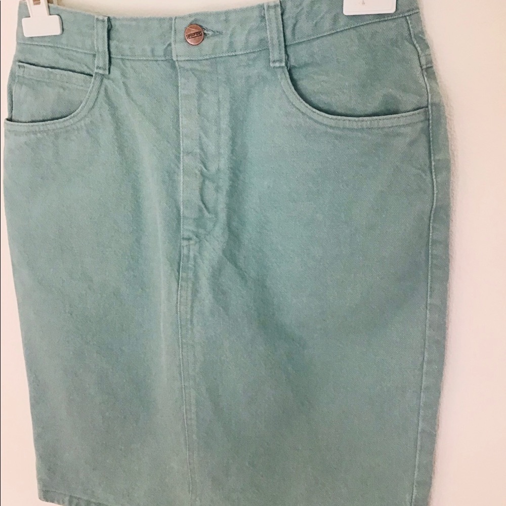 skirt LAND’S END twill TEAL (8) like new